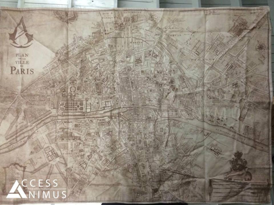 Assassin's Creed Unity Goodies Kit Cloth Map