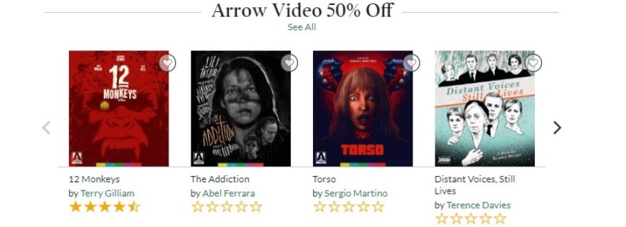 Barnes & Noble November 2018 Arrow Video Sale