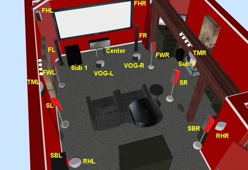 Home Theater Overhead View