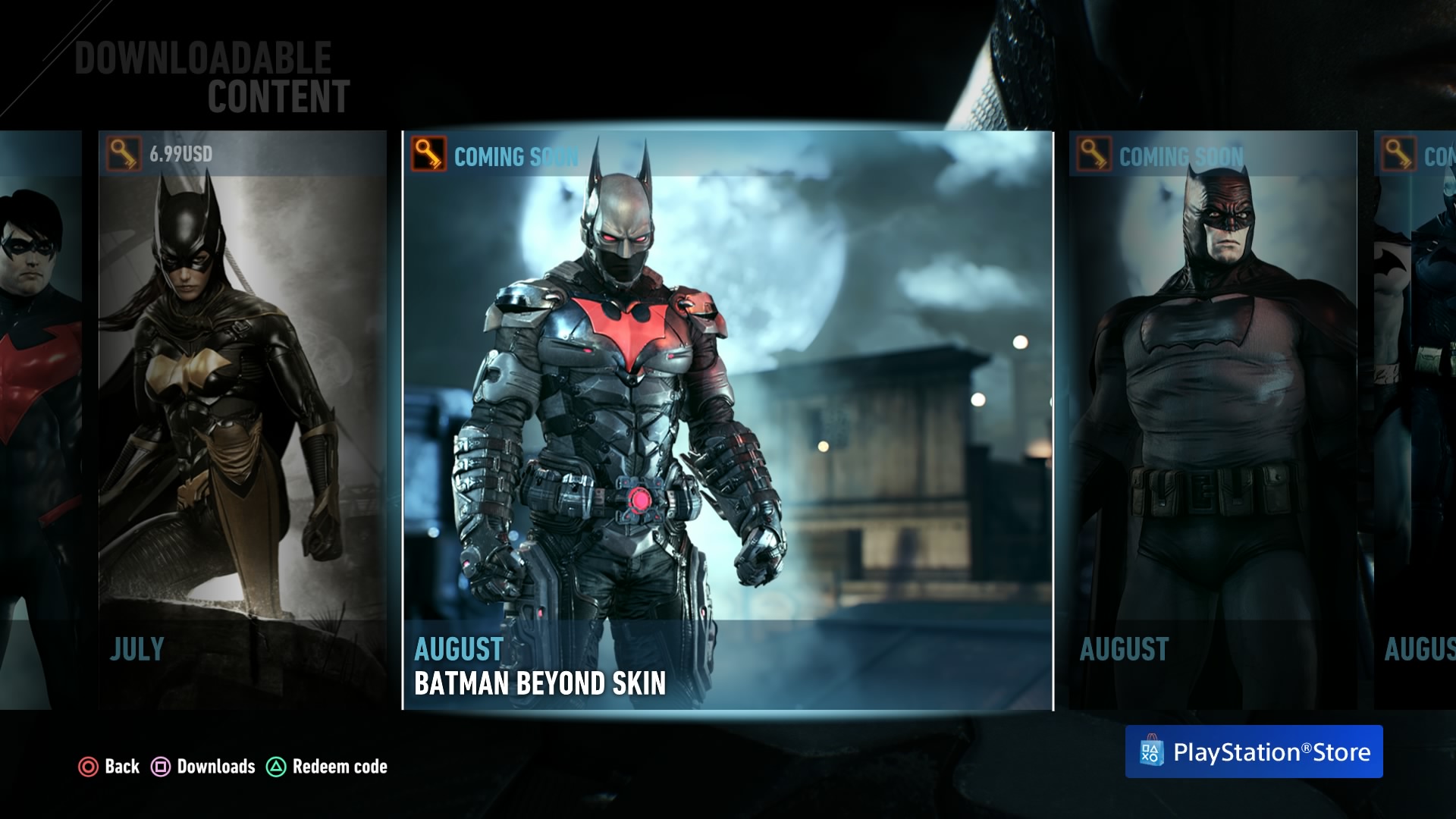 Batman Arkham Knight DLC Batman Beyond PS4