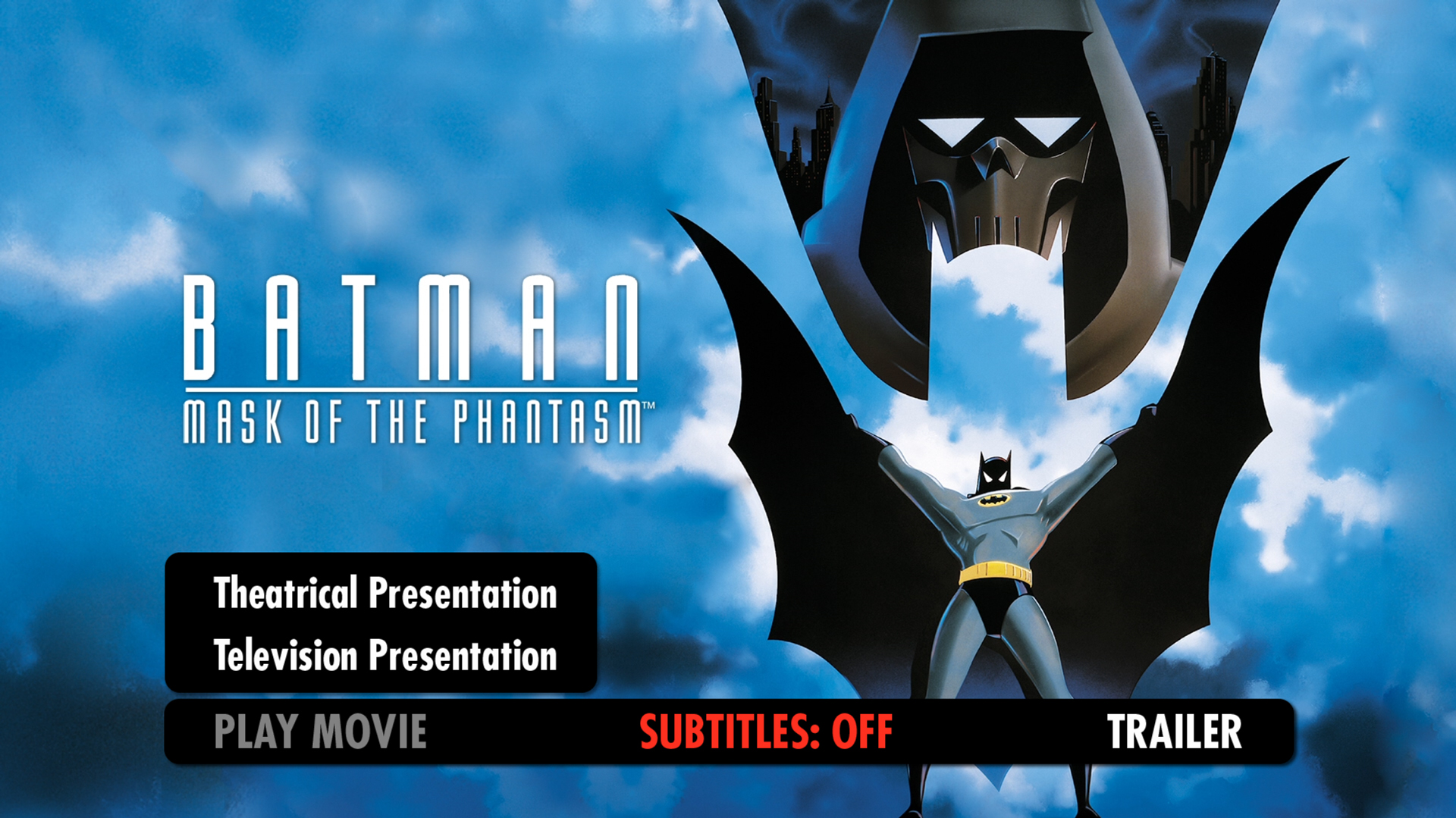 Batman: Mask of the Phantasm Blu-ray Menu