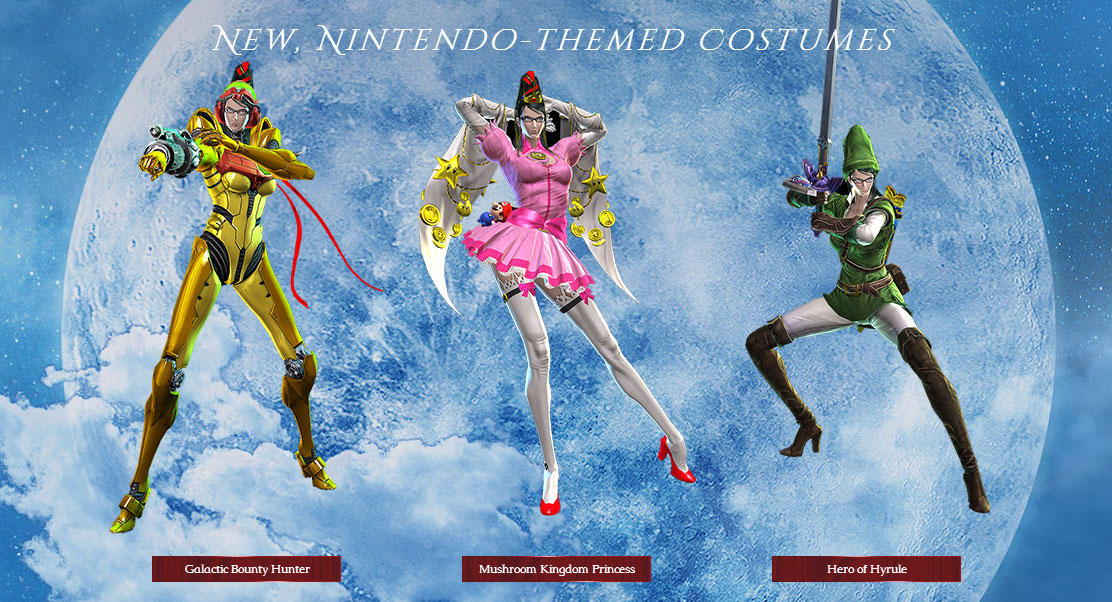 Bayonetta Nintendo Costumes Samus Peach Link Wii U