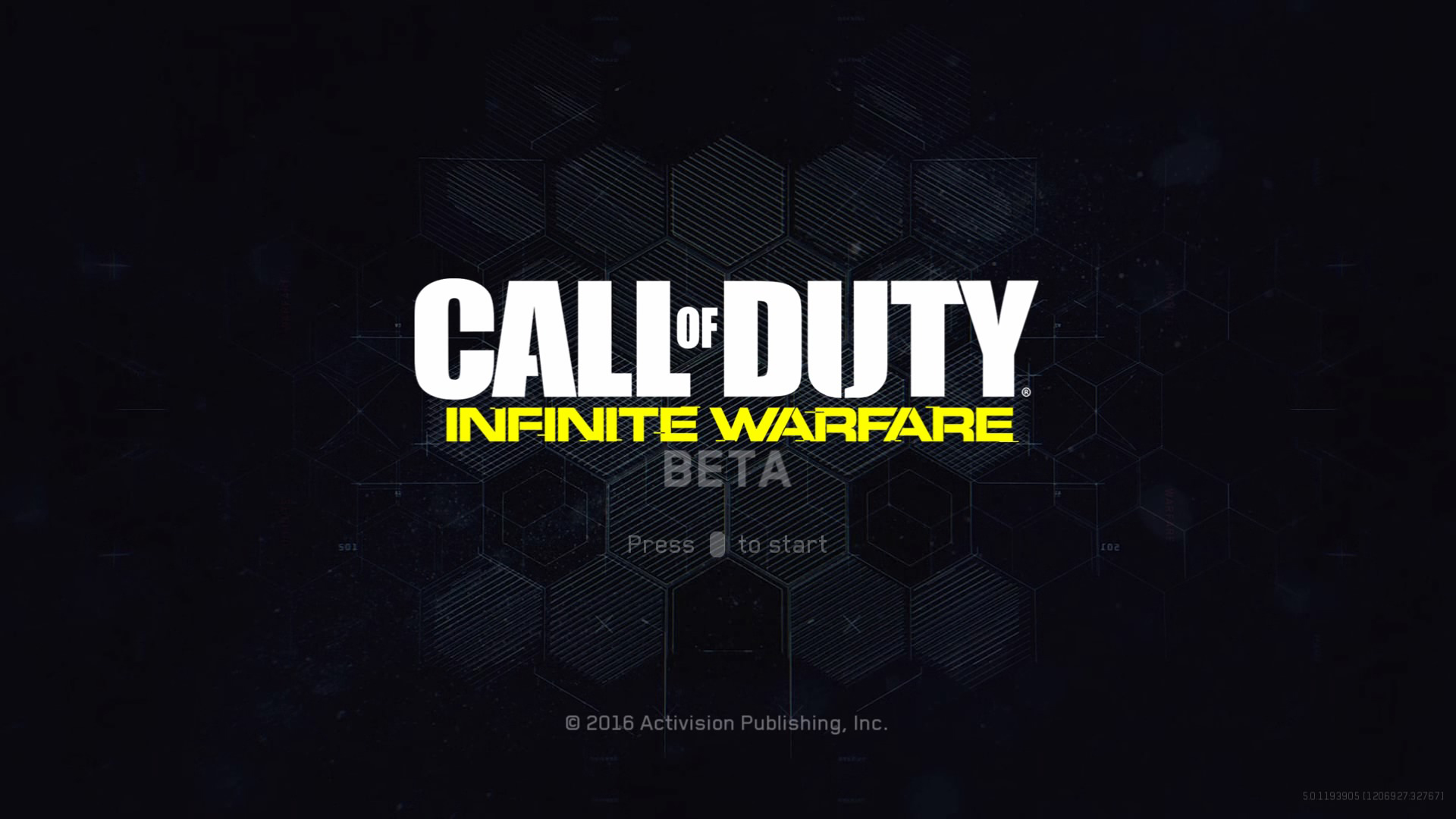 'Call of Duty: Infinite Warfare' PS4 Multiplayer Beta start screen
