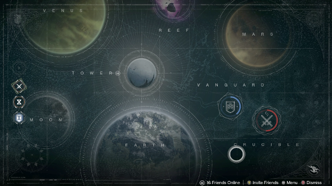 Destiny Review Xbox One PS4 Xbox 360 PS3 Character Class Weapons Star Map