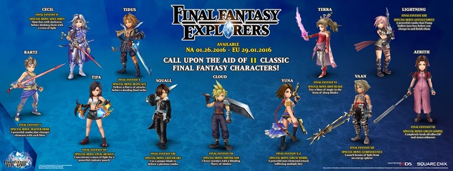 Final Fantasy Explorers Legacy Characters