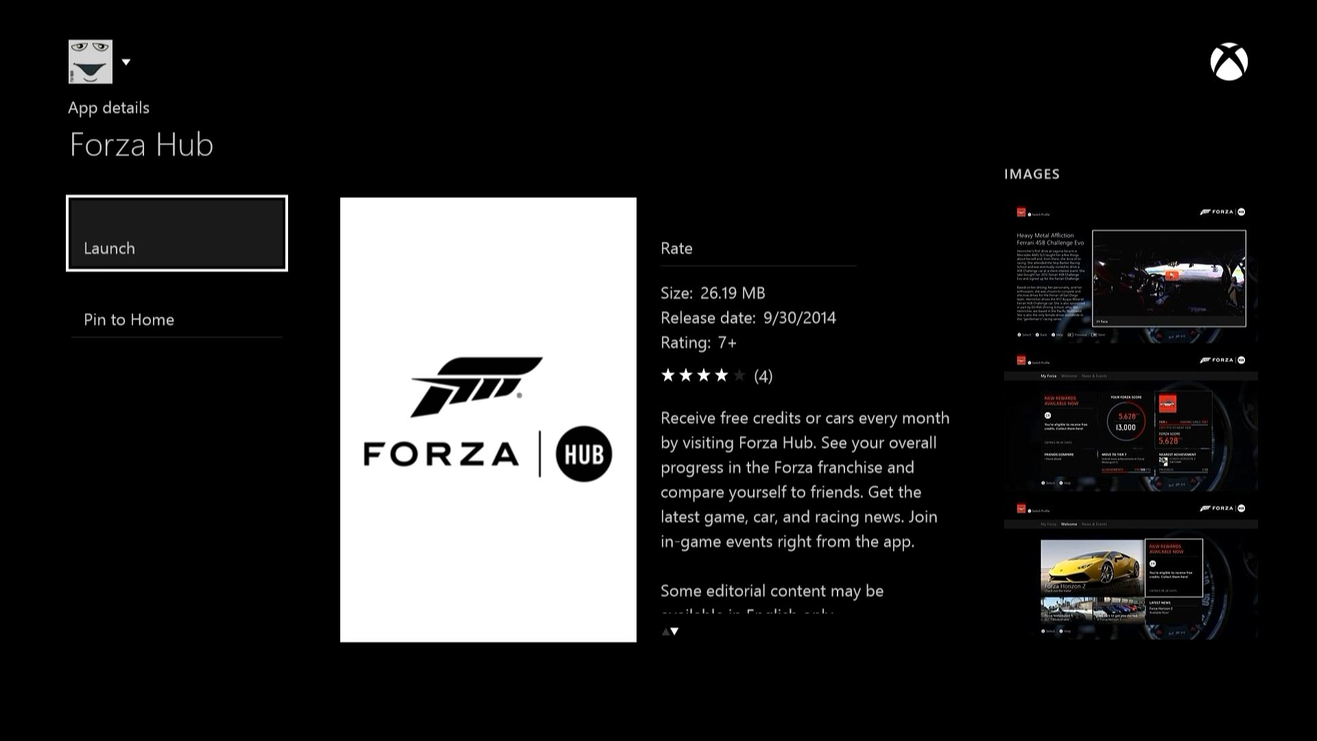 Forza Hub App Description