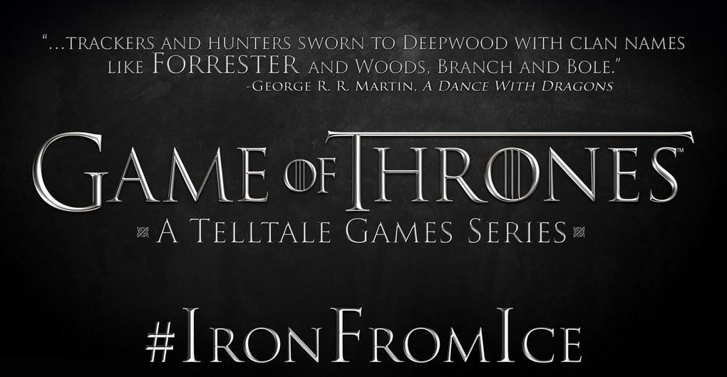 Game of Thrones: A Telltale Series teaser screen