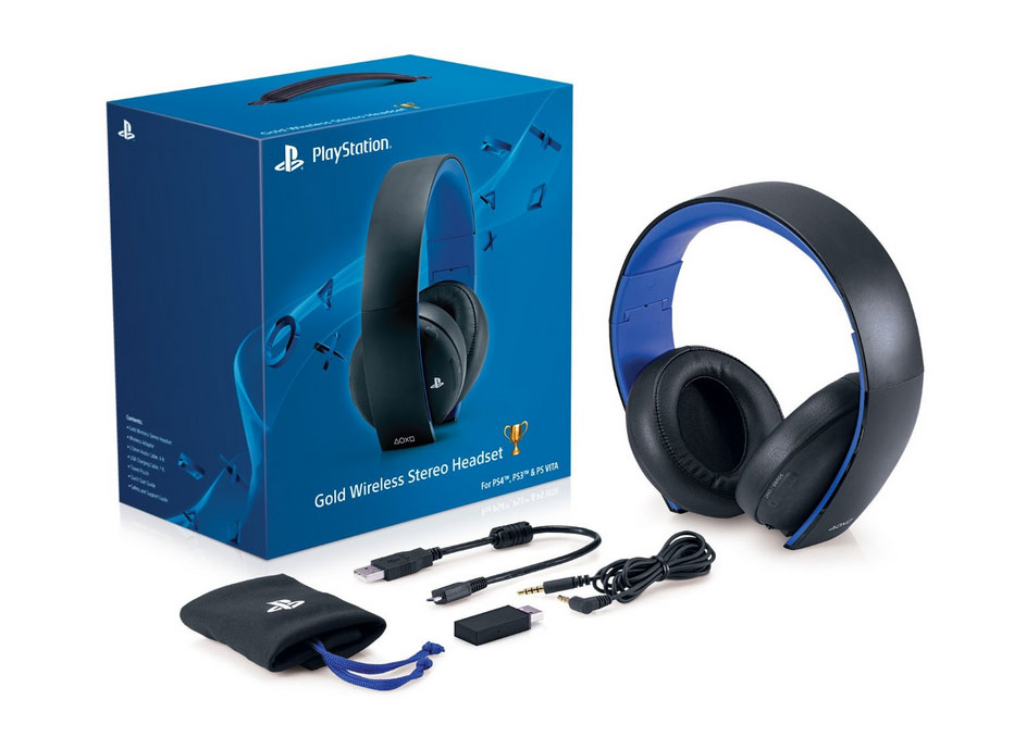 PlayStation Gold Wireless Stereo Headset PS4 PS3
