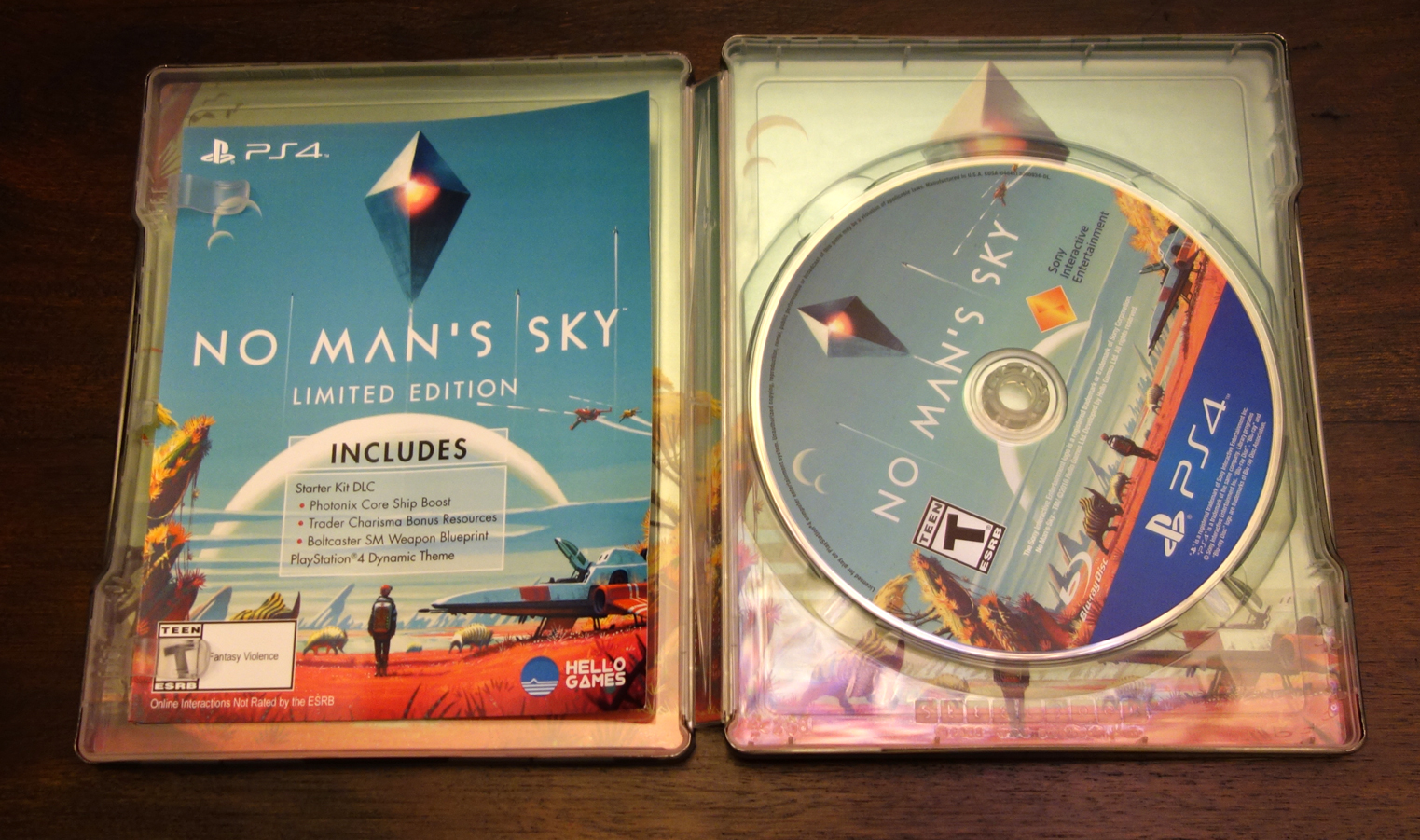 'No Man's Sky - Limited Edition PS4 steelbook, disc, and Starter Kit DLC