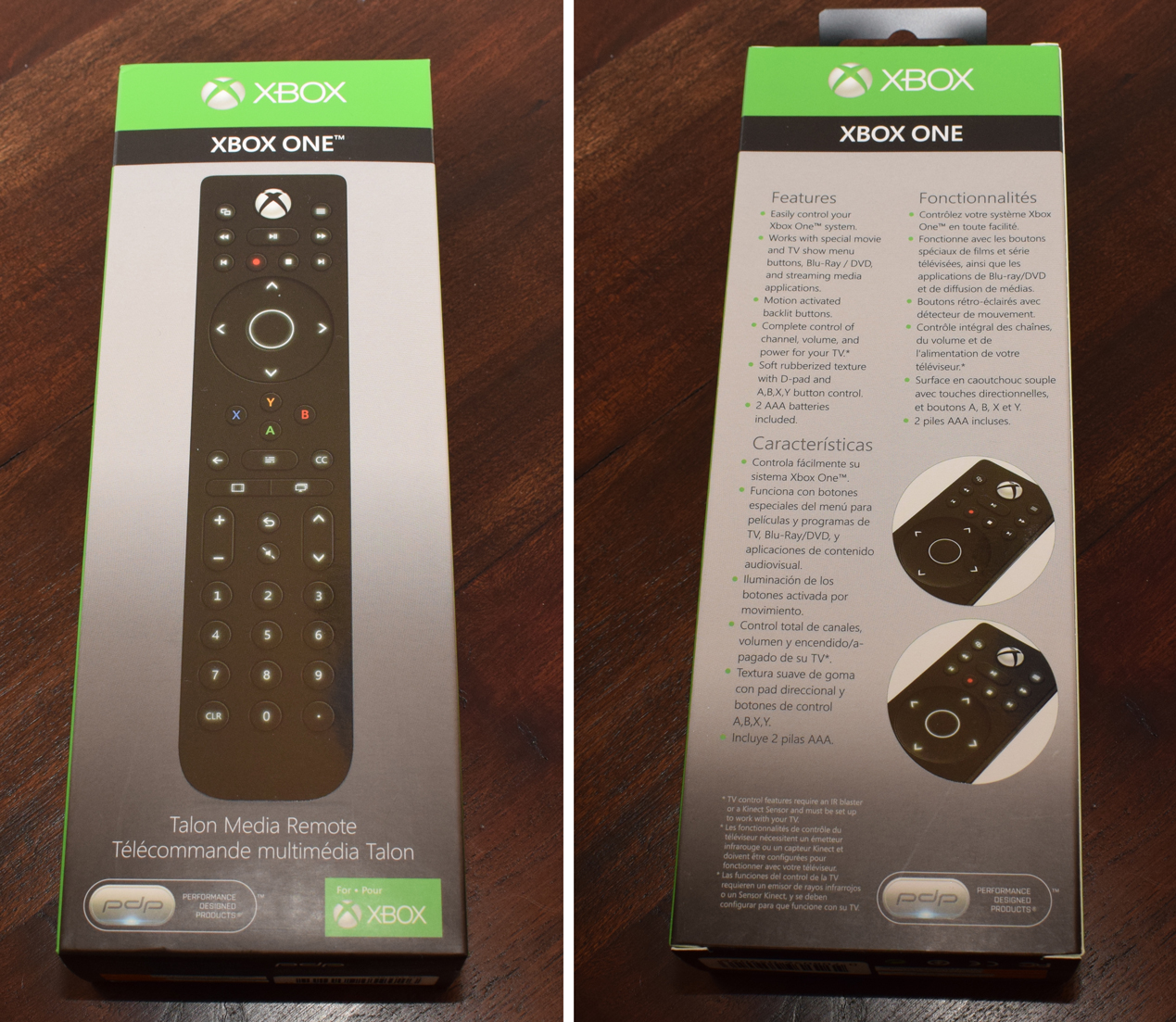 Box Front & Back - PDP Talon Media Remote Xbox One Impressions