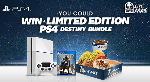 Taco Bell Limited Edition PS4 Destiny Bundle prize