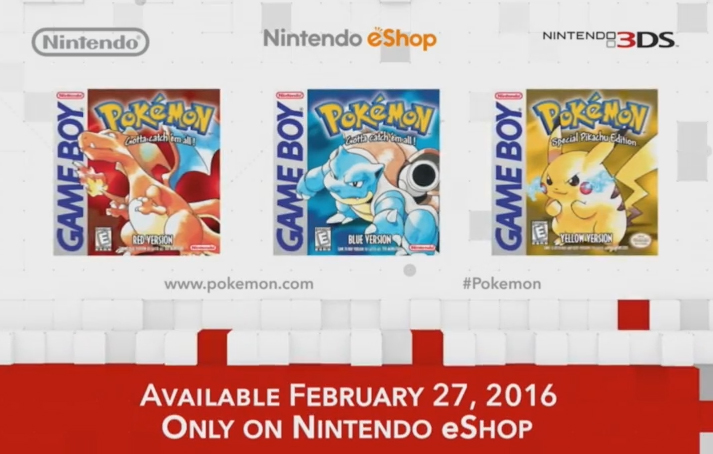 'Pokémon Red,' 'Blue,' & 'Yellow' 3DS