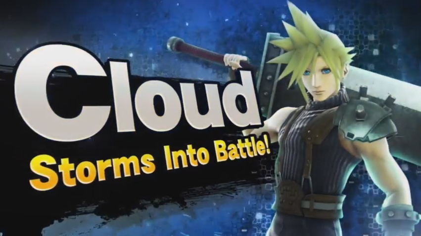 Cloud Super Smash Bors.