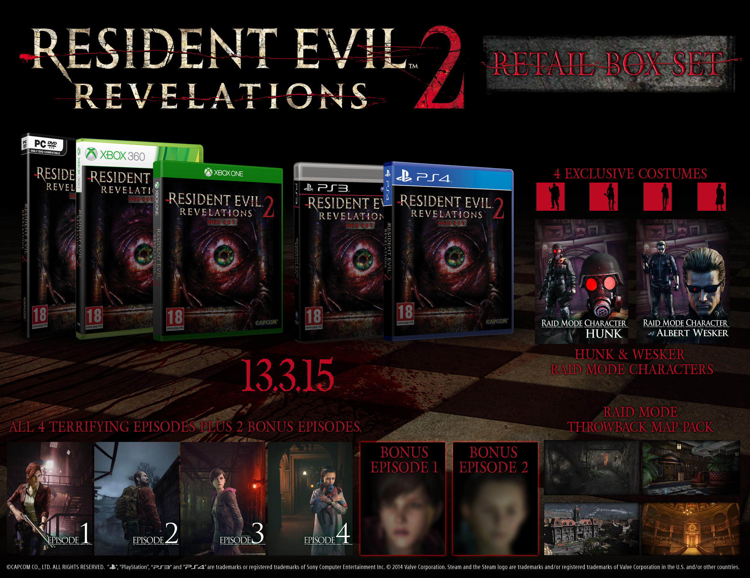 Resident Evil: Revelations 2 box copies